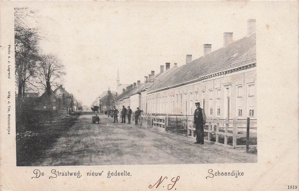 703-148-043 De Straatweg nieuw gedeelte Schoondijke, Verzenden, Voor 1920, Zeeland
