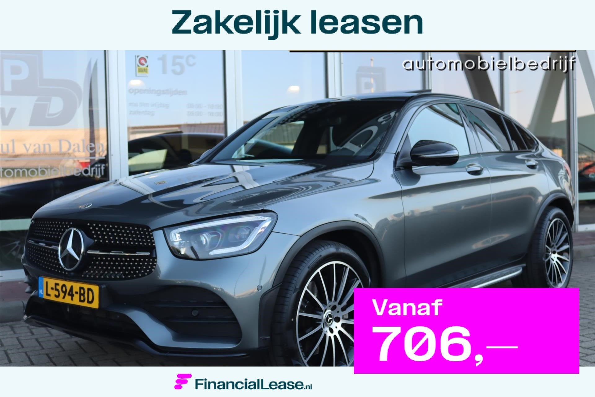 Mercedes GLC-Klasse 200 197PK 4MATIC 9G-TRONIC AMG Burmester, Automaat, Dealer onderhouden, Gebruikt, 4 cilinders