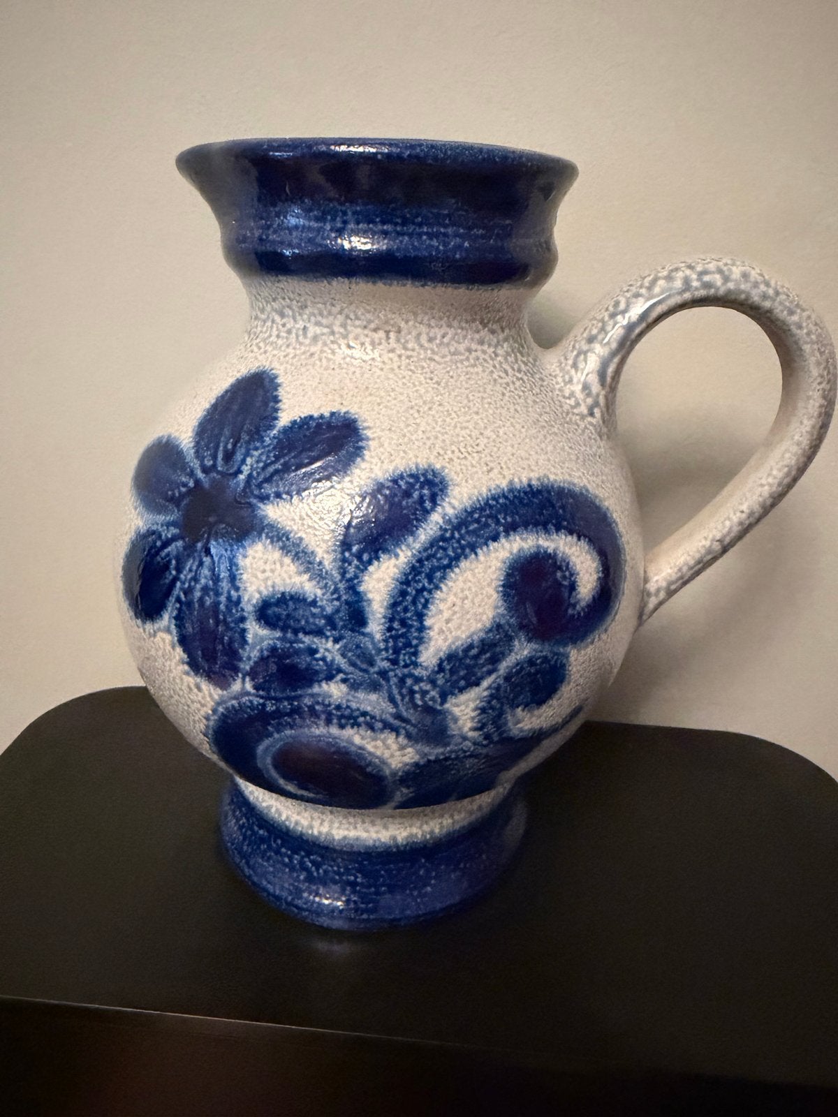 Vintage Westerwald Keramiek Kruik - Kobaltblauw Decor, Antiek en Kunst, Ophalen of Verzenden