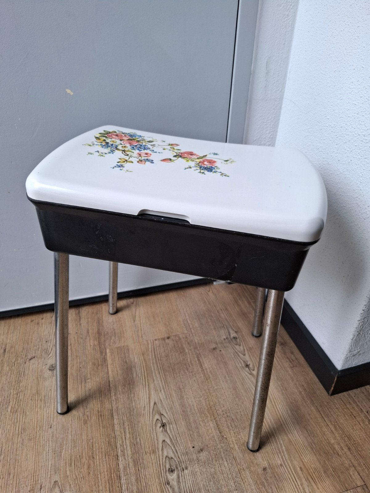 Vintage Naaibox met Bloemenprint, Ophalen, Gebruikt, Overige typen