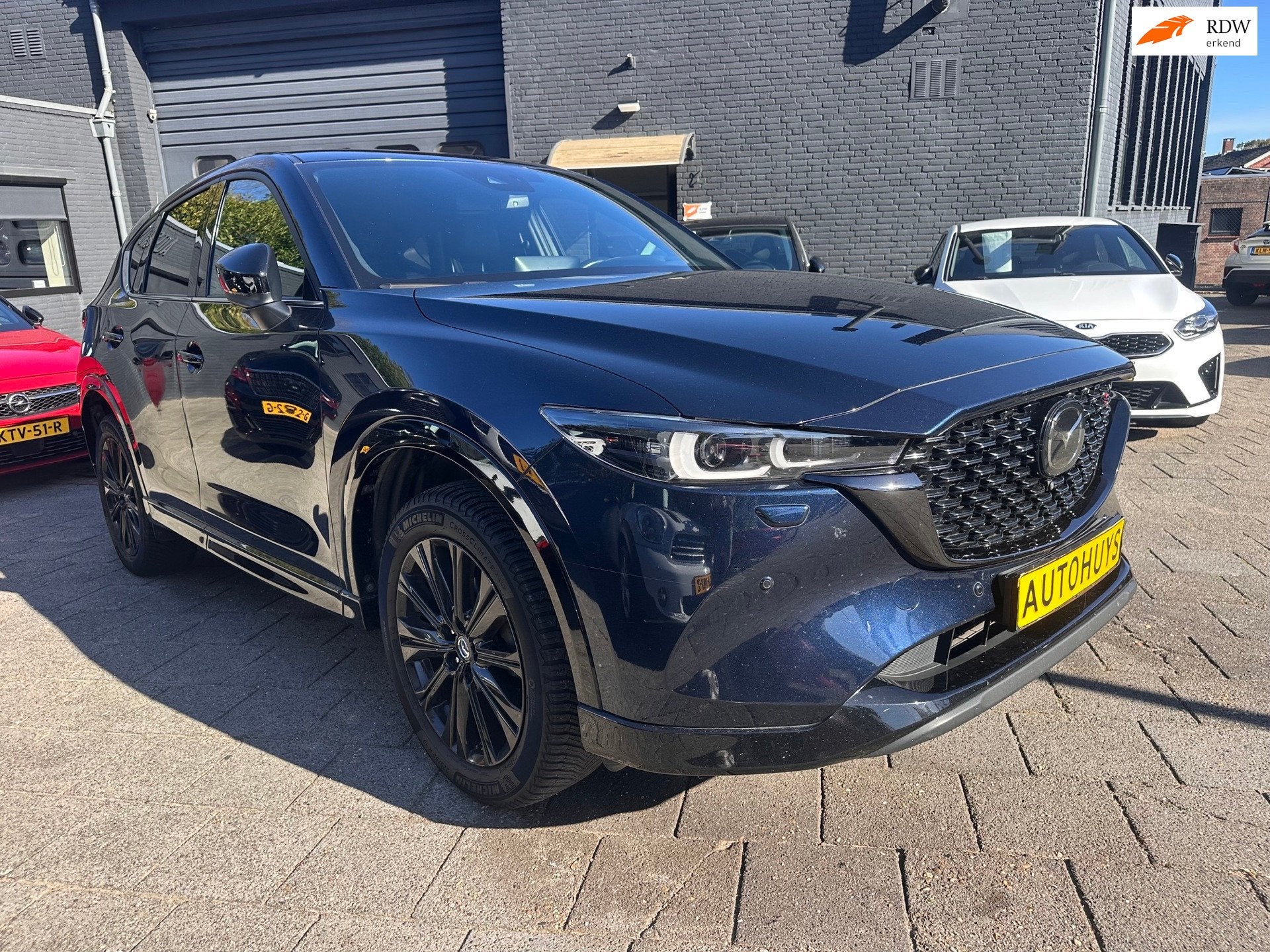 Mazda CX-5 2.0 SkyActiv-G 165 Homura Ltd|Aut|Leder|Head Up, Auto's, Gebruikt, Zwart, 4 cilinders, Blauw