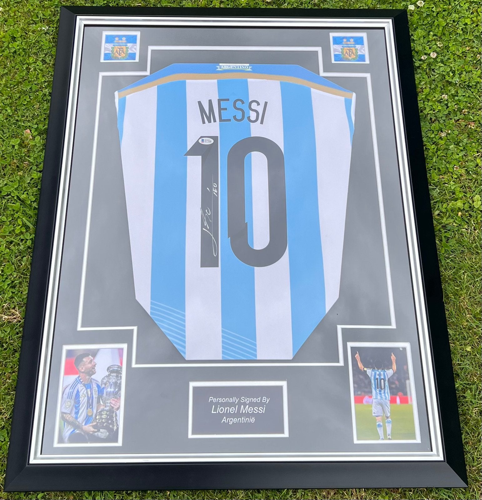 Lionel Messi gesigneerd Argentië shirt met Beckett COA, Ophalen of Verzenden, Nieuw, Buitenlandse clubs, Shirt