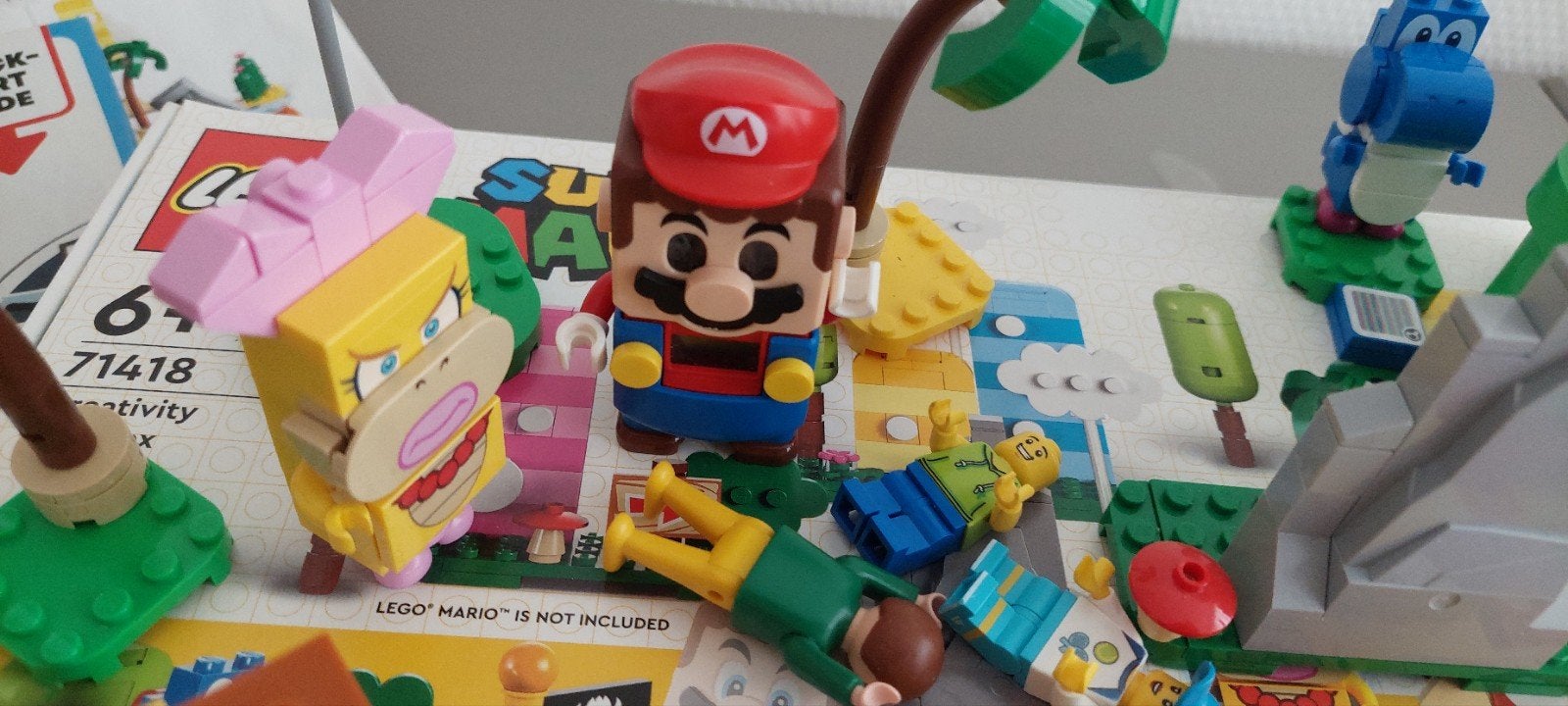 supr mario  van lego nr.71418 en 71365, Ophalen, Zo goed als nieuw, Inclusief minifiguren, Complete set