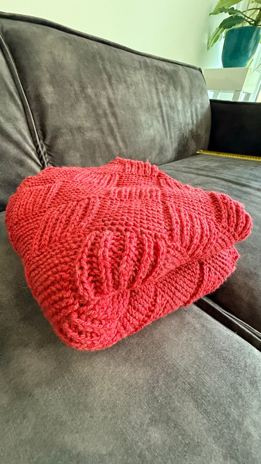 Nieuw! Zelf gebreide baby deken van zachte wol (1x1m), Ophalen of Verzenden, Nieuw, Handgemaakt, Deken