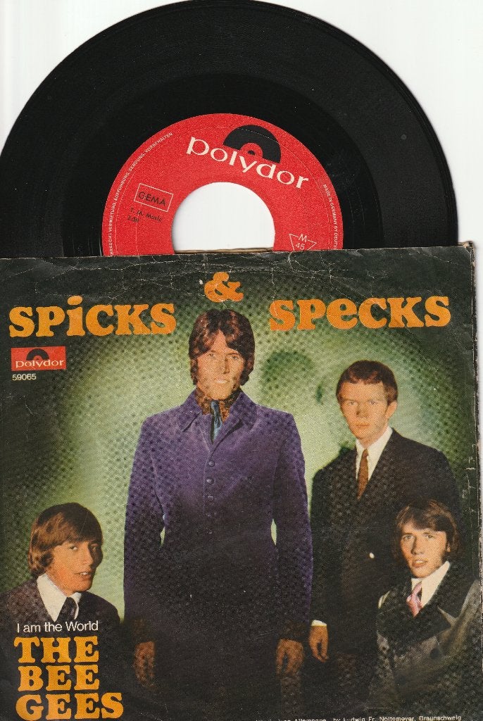 Bee Gees: Spicks & Specks -I Am The World -fotohoes-1967, Ophalen, Gebruikt, Pop