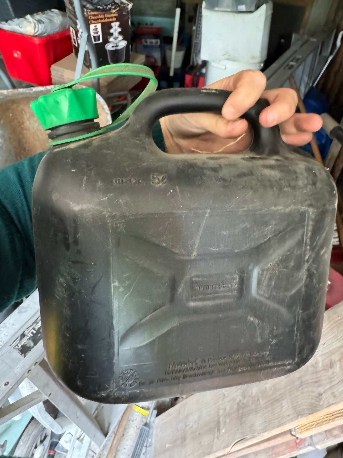 3x Zwarte Jerrycans 5 Liter met Groene Dop, Ophalen of Verzenden