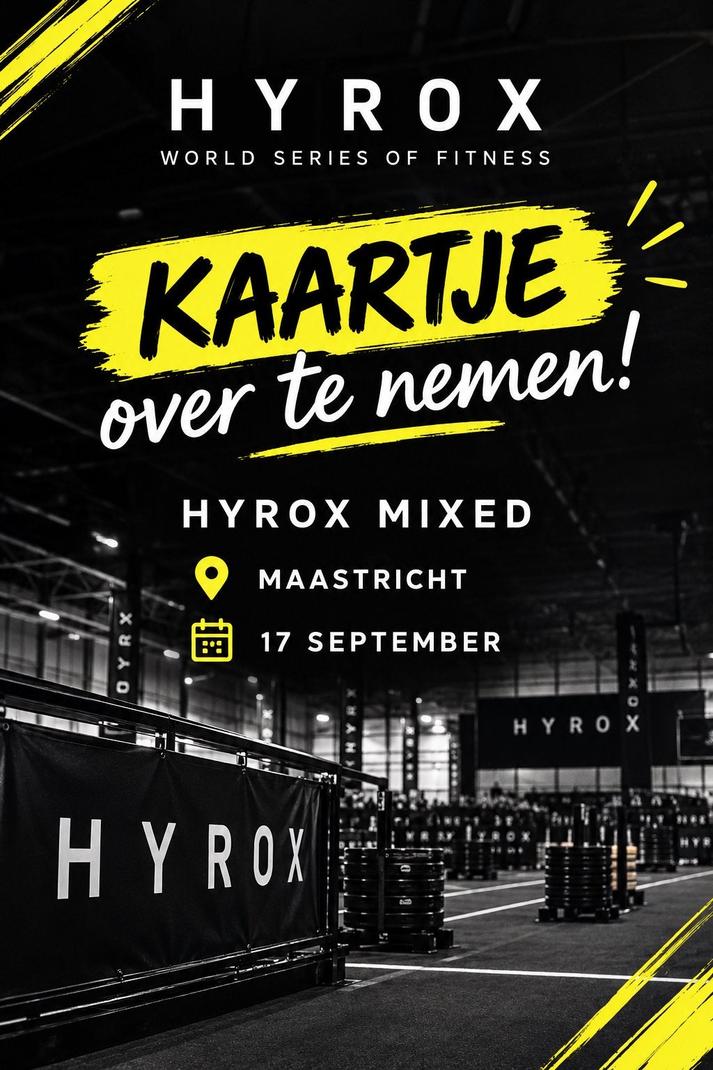 Hyrox mixed doubles te koop aangeboden!, Tickets en Kaartjes, Twee personen