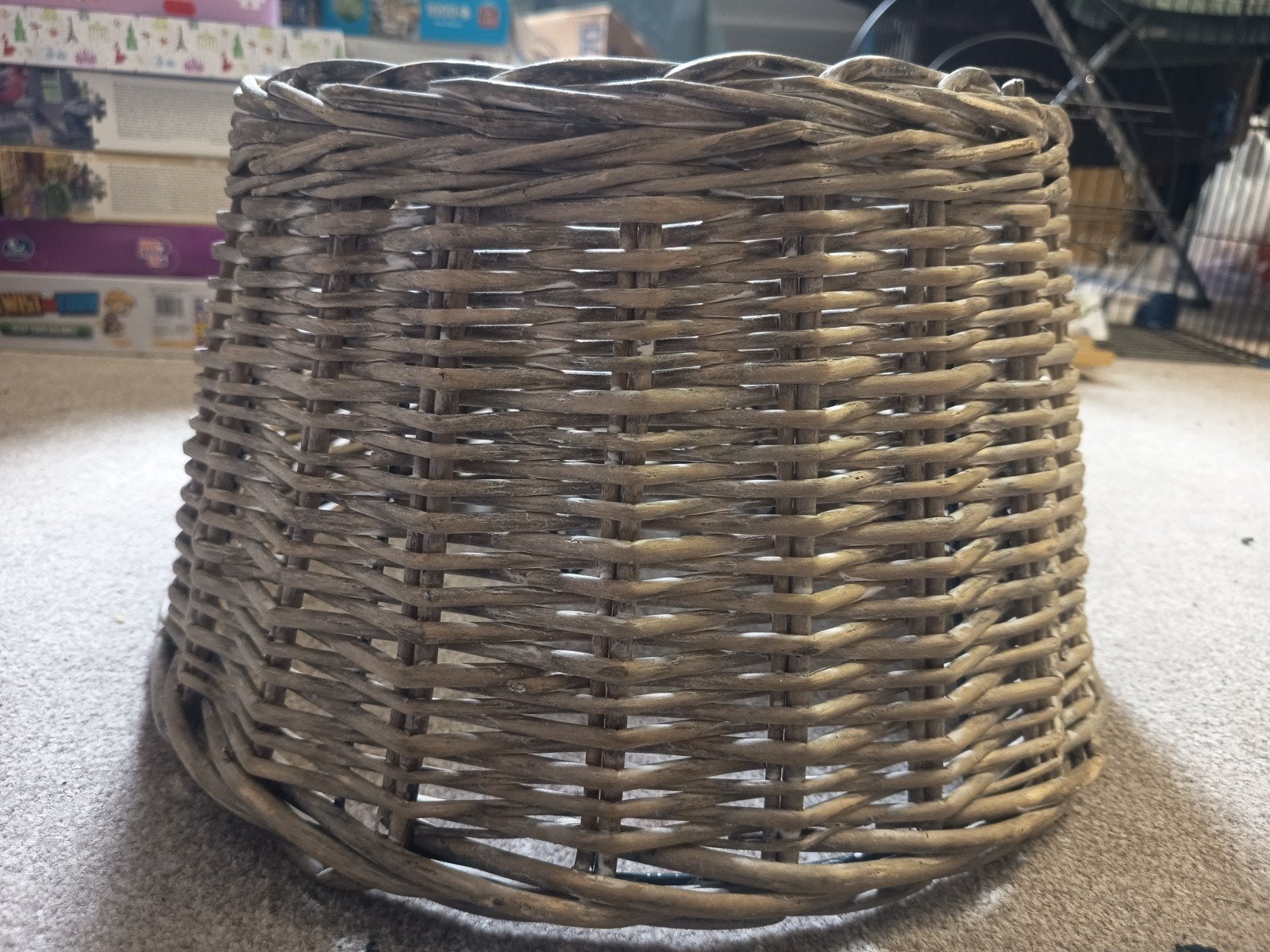 Rotan lampenkap, naturel, zo goed als nieuw, Bruin, Rond, Ophalen of Verzenden, Zo goed als nieuw