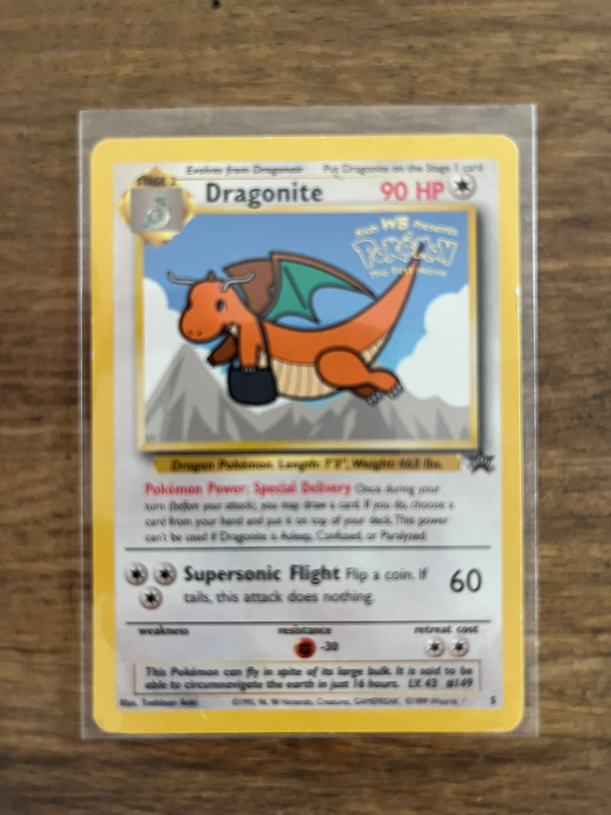 Pokemon - Dragonite #5 Wizards Promo, Ophalen of Verzenden, Zo goed als nieuw, Losse kaart