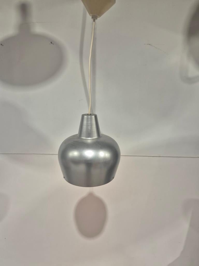 Vintage aluminium hanglamp in de stijl van alvar aalto, Huis en Inrichting, Onbekend, Ophalen of Verzenden, Onbekend, Onbekend