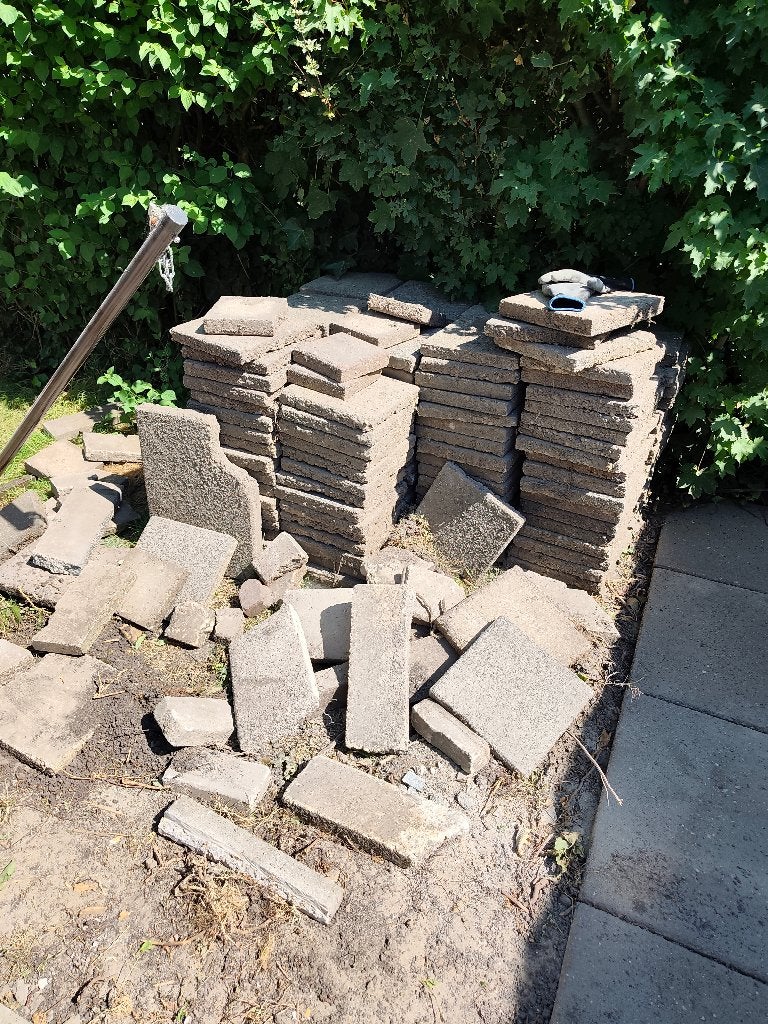 Tuin tegels, Ophalen, Gebruikt, 5 tot 10 m², Beton