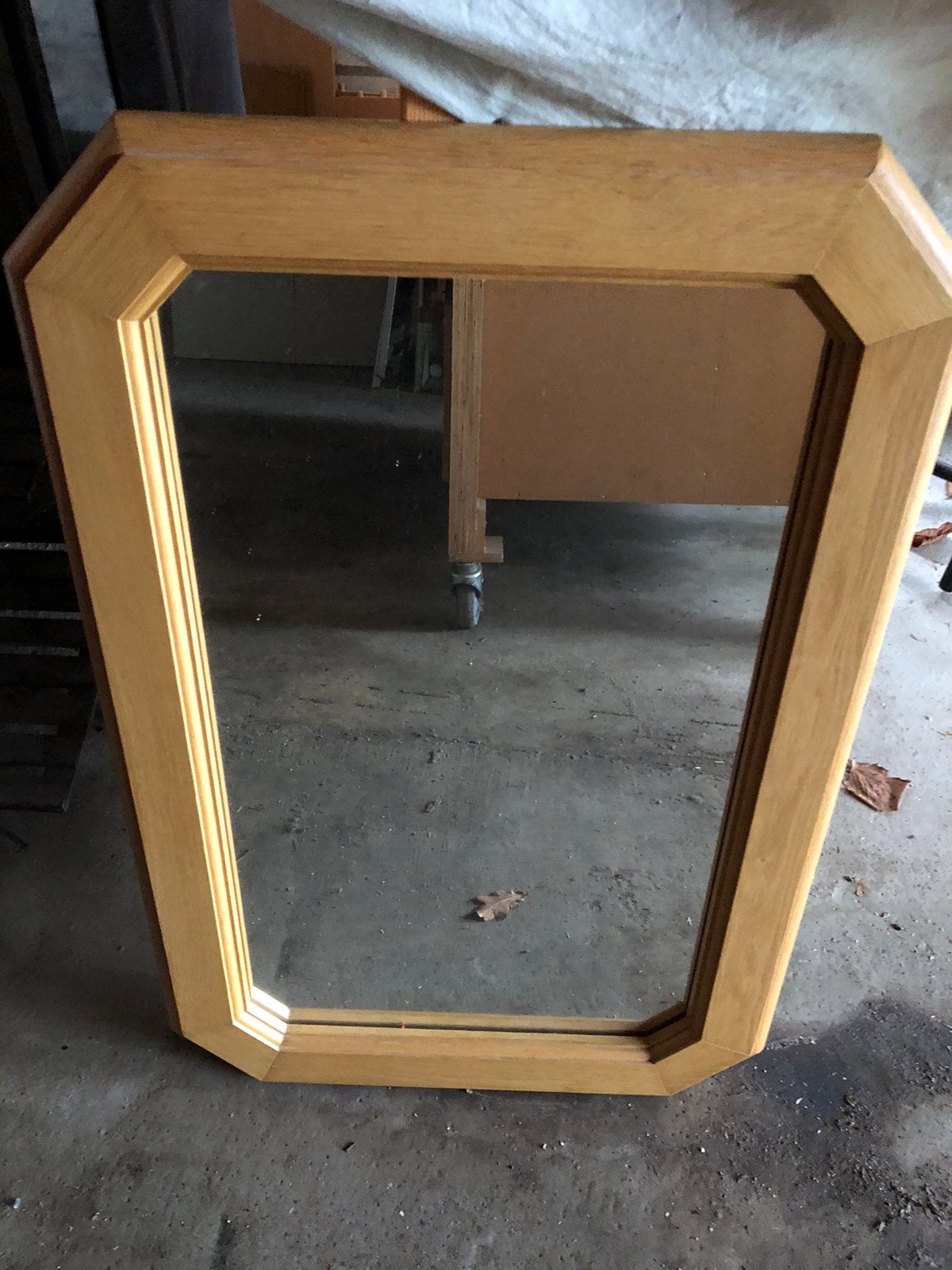 Spiegel 74/48 cm lichteiken lijst, Minder dan 50 cm, Ophalen of Verzenden, Zo goed als nieuw, Minder dan 100 cm