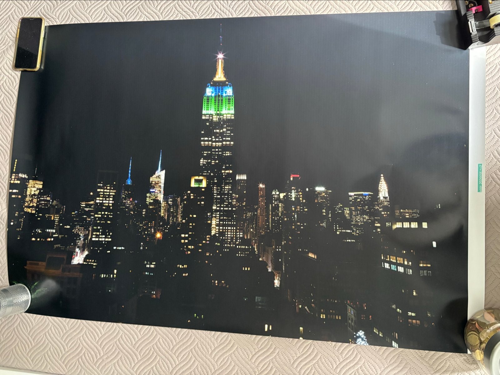New York City Empire State Building Poster/ foto, Deurposter of groter, Rechthoekig Liggend, Ophalen of Verzenden, Zo goed als nieuw