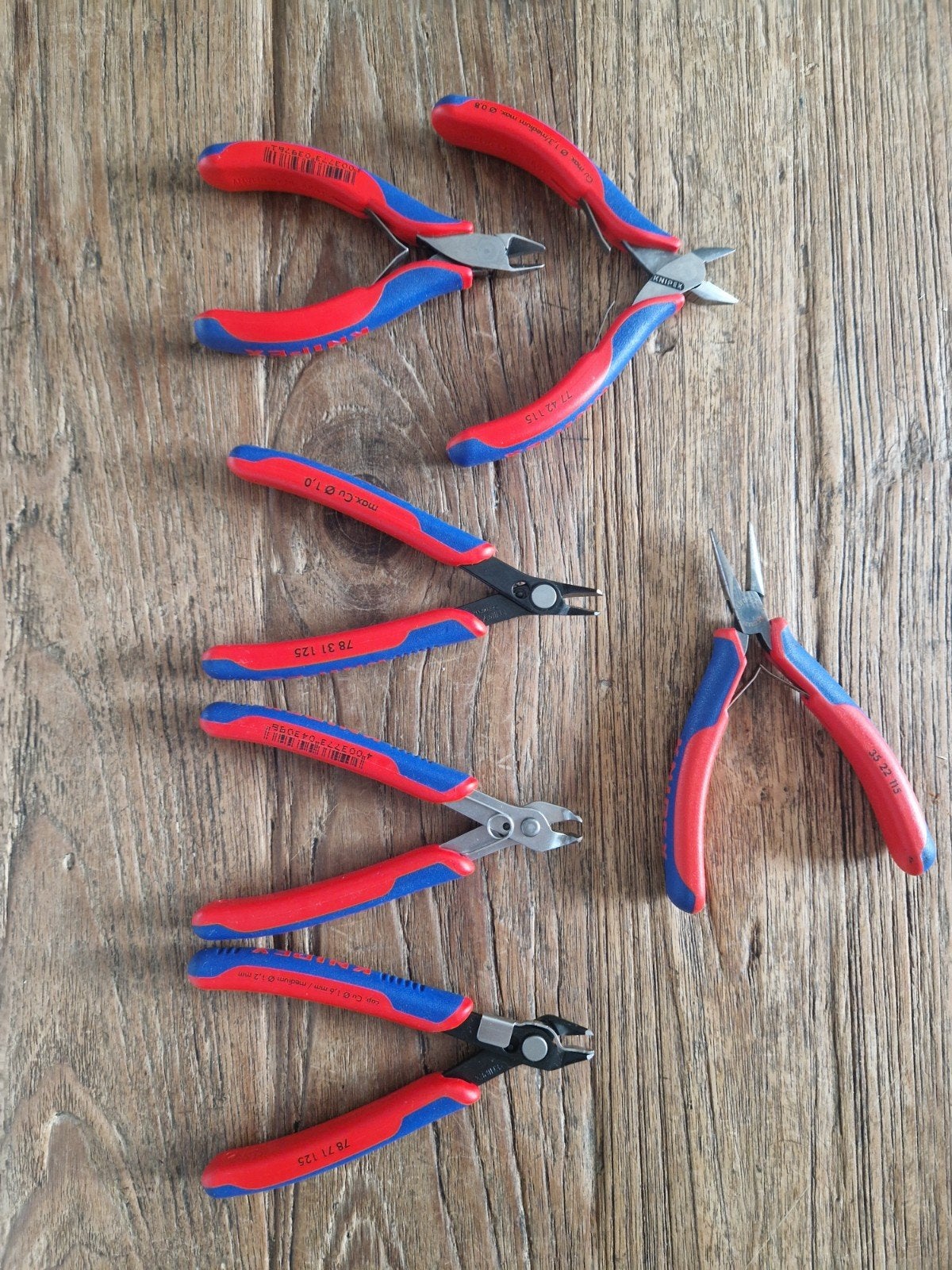 Knipex elektronica tangen diverse, Ophalen of Verzenden, Zo goed als nieuw, Tang, Knipex