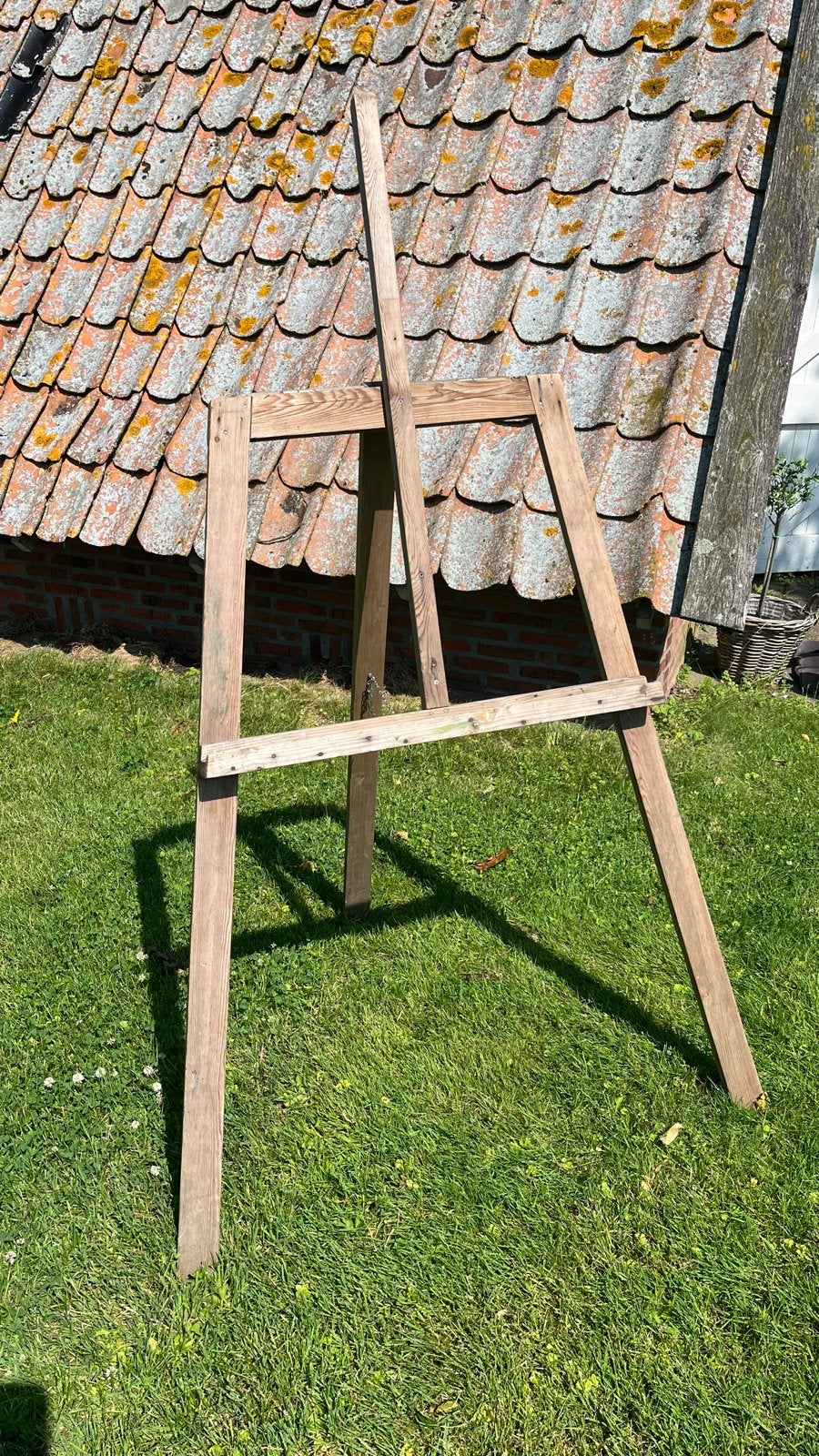 Brocante houten schildersezel, Hobby en Vrije tijd, Schilderen, Ophalen, Gebruikt, Ezel
