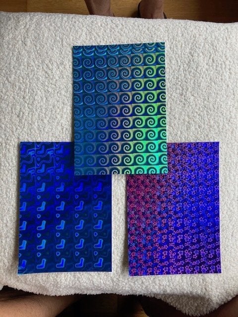 hologram karton 3 motieven 21x15 cm 10 voor 1 euro, Ophalen of Verzenden, Nieuw, Papier of Karton, Knutselmateriaal