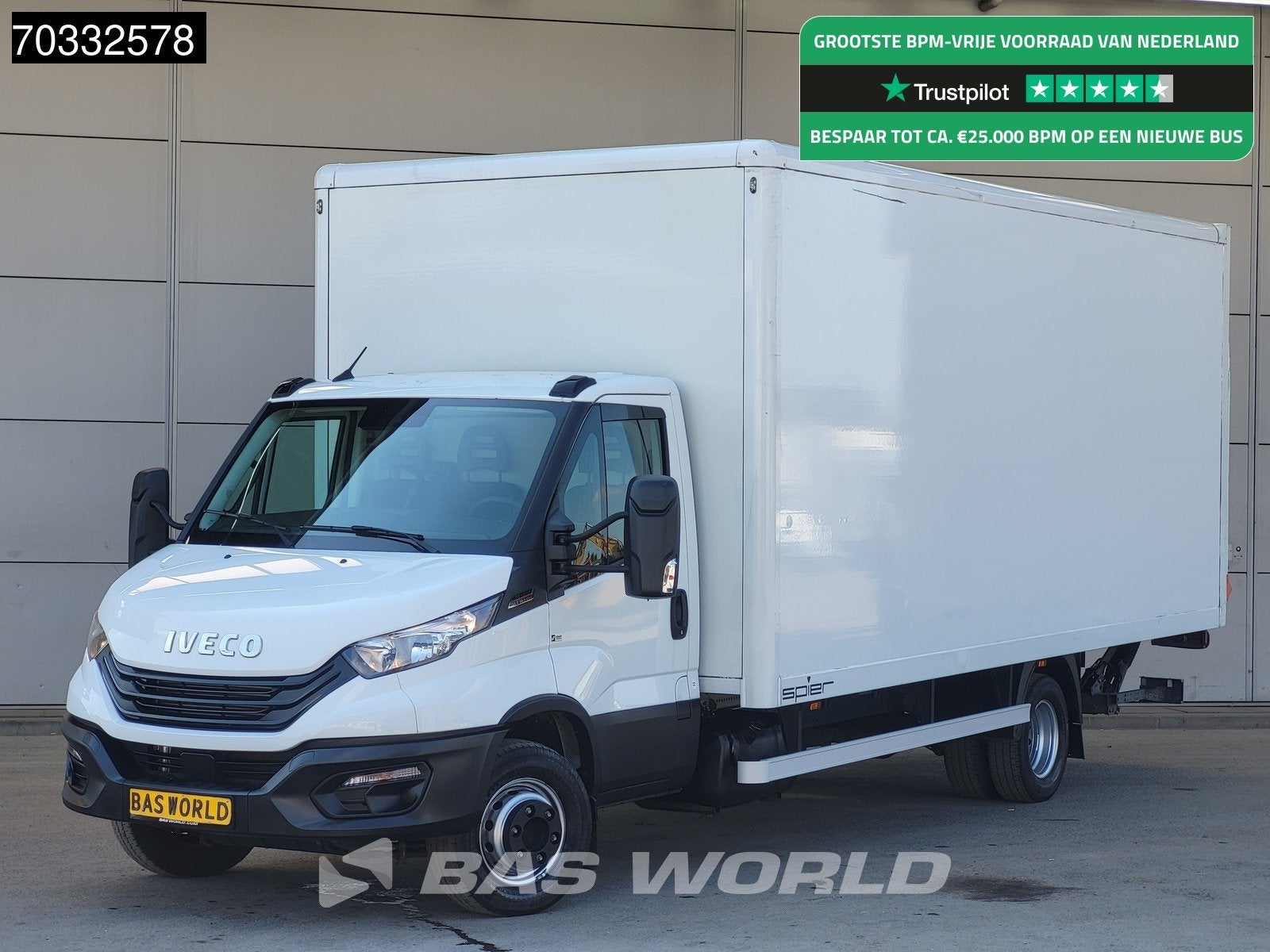 Iveco Daily 70C21 3.0L Automaat 1000KG Laadklep Luchtvering, Automaat, Stof, Gebruikt, Euro 6