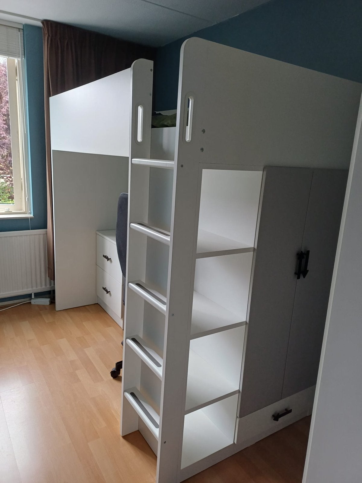Hoogslaper, Huis en Inrichting, Slaapkamer | Stapelbedden en Hoogslapers, Ophalen, 100 cm, Hoogslaper, Eenpersoons