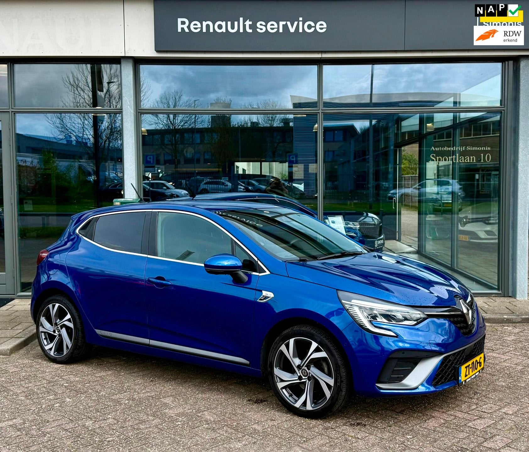 Renault Clio 1.3 TCe R.S. Line | Automaat | 360 camera | Ned, Gebruikt, 4 cilinders, 1133 kg, Blauw