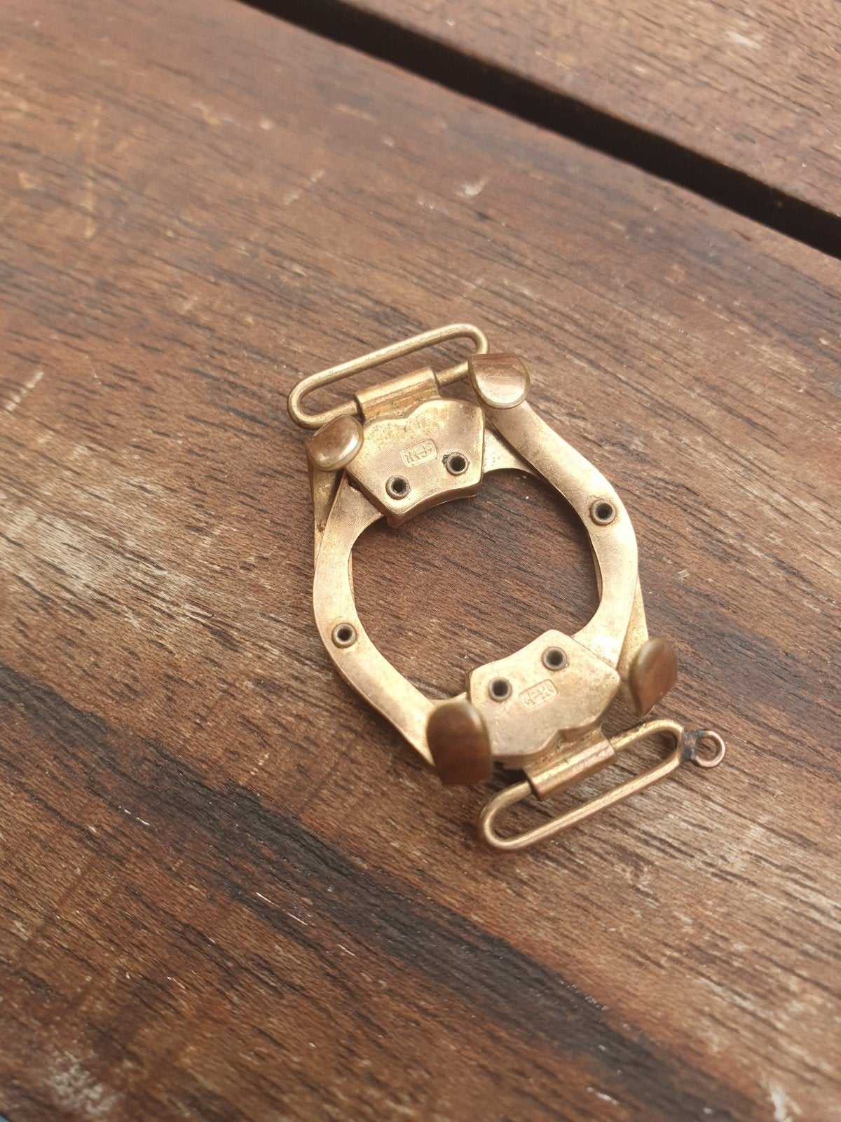 Horloge houder voor zakhorloges verguld antiek, Ophalen of Verzenden, Overige merken, Verguld, 1900 tot 1930