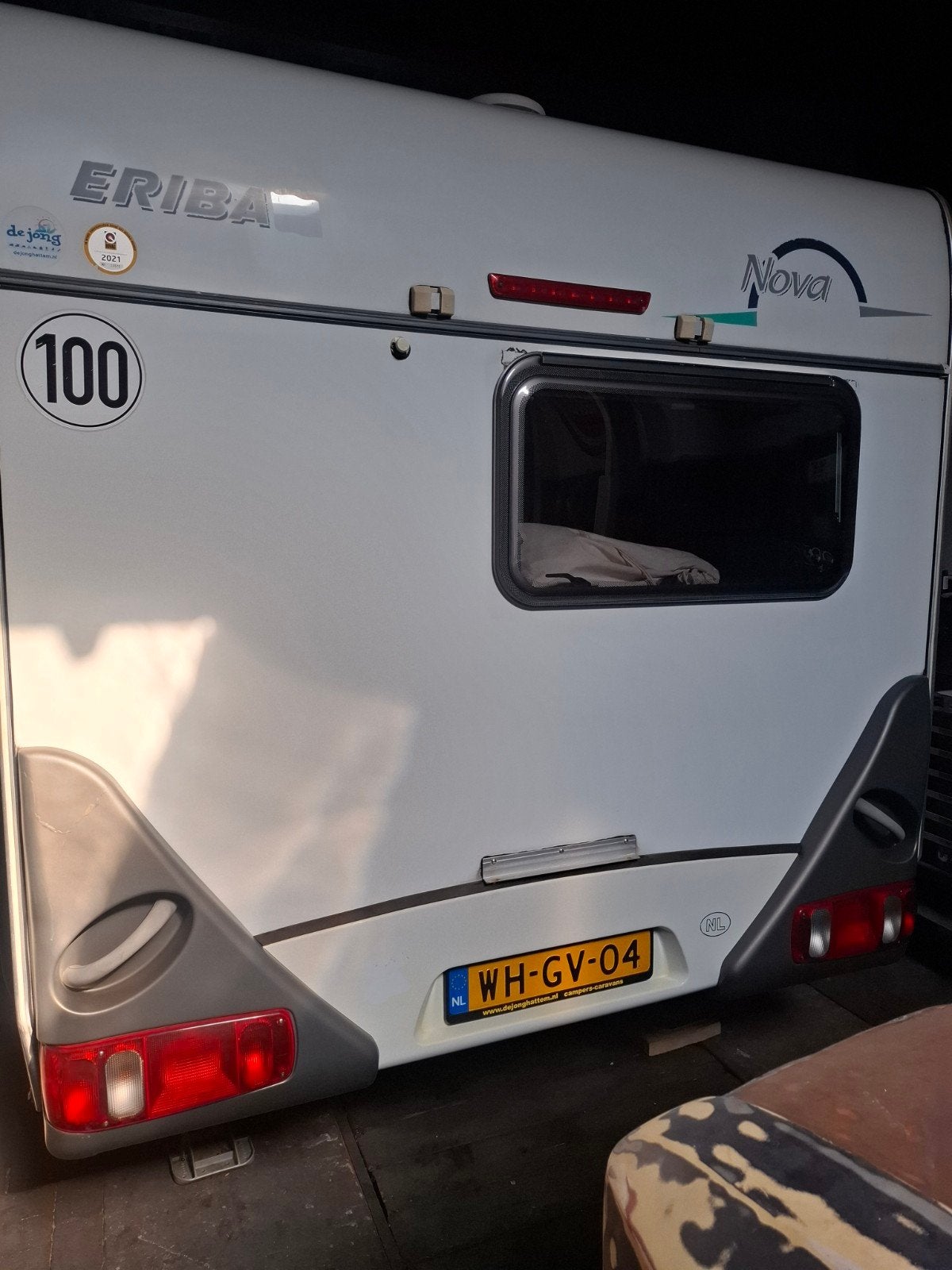 Eriba hymer nova 392b, Ophalen