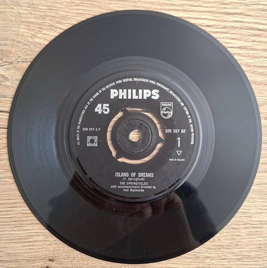 Springfields single Dusty Springfield Island Of Dreams, Cd's en Dvd's, Ophalen of Verzenden, Gebruikt, 7 inch, Pop