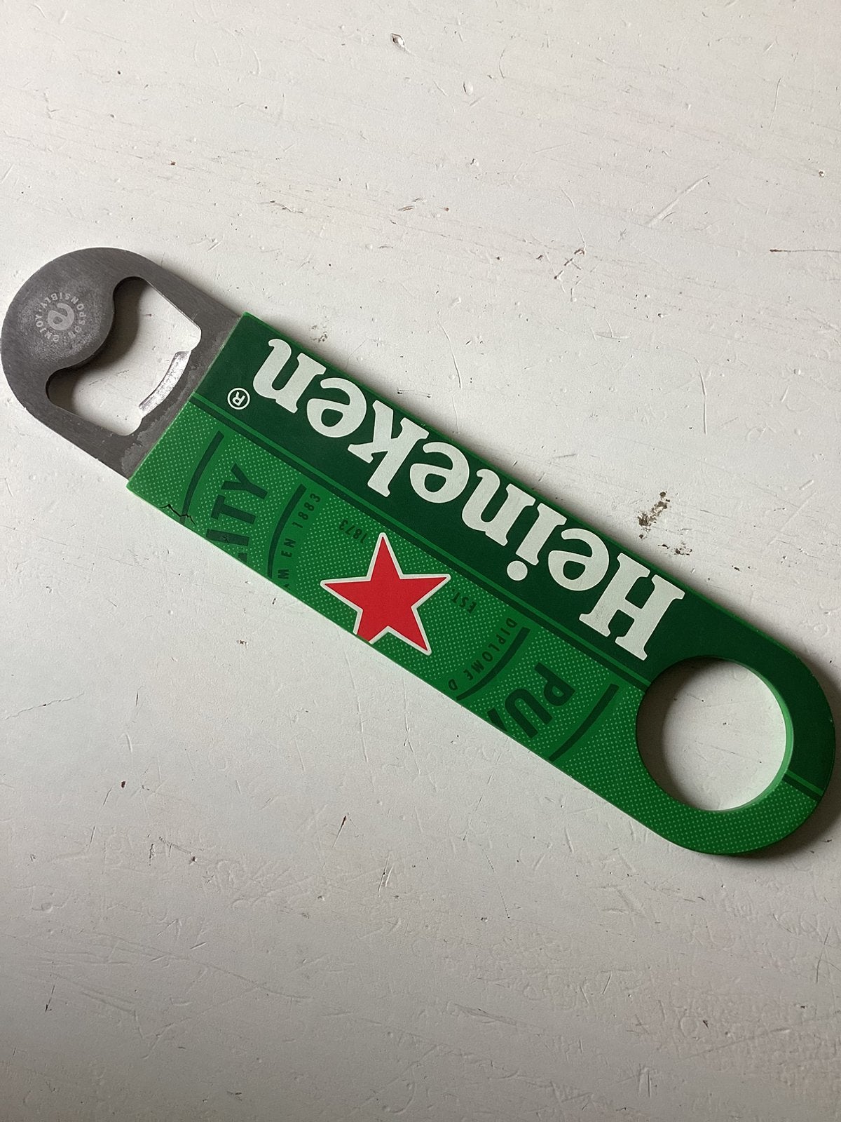 Flesopener Heineken, Verzamelen, Biermerken, Verzenden, Zo goed als nieuw, Flesopener, Heineken