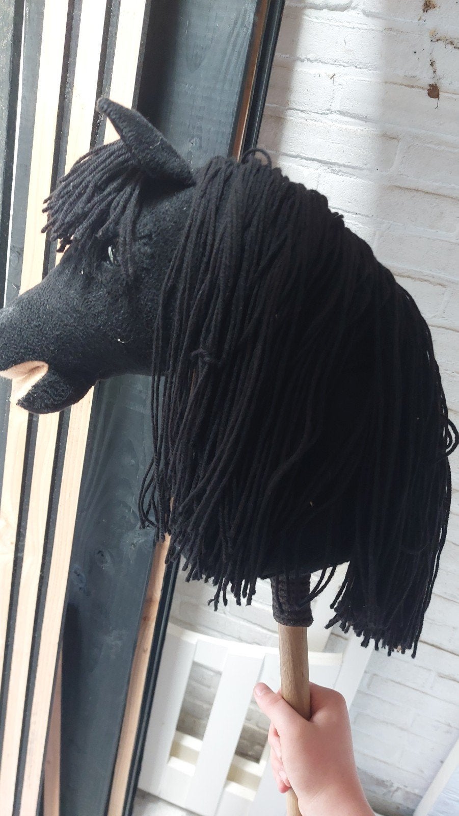 Mooie zwarte hobby horse, Ophalen of Verzenden, Zo goed als nieuw