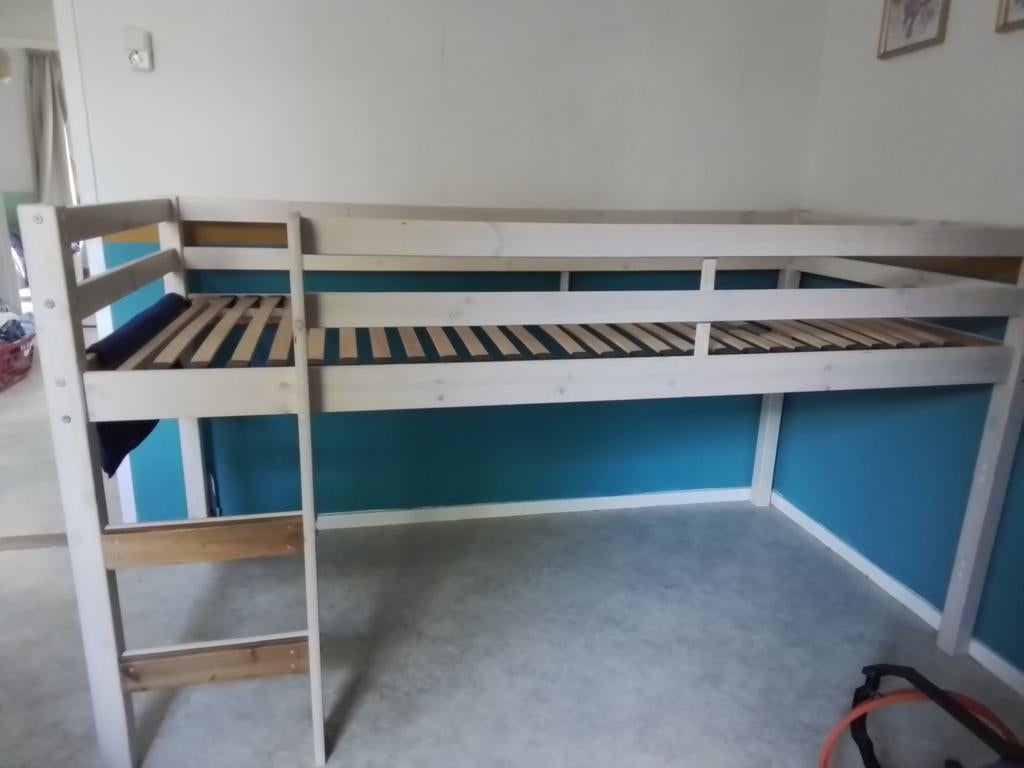 Half hoogslaper, Ophalen, Gebruikt, 90 cm, Eenpersoons