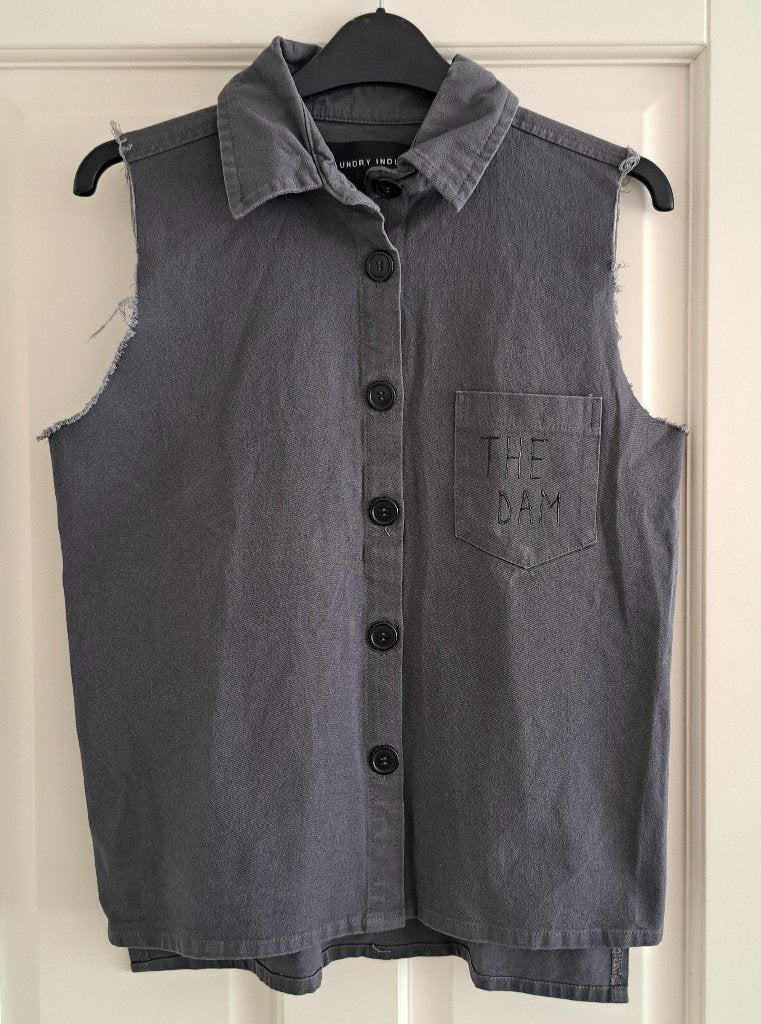 Laundry Industry “The Dam” gilet grijze blouse mt 38 48849, Maat 38/40 (M), ., Ophalen of Verzenden, Zo goed als nieuw