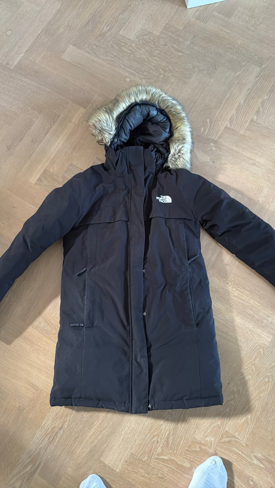 The North Face Gore-Tex winterjas met bontkraag, Verzenden, Gedragen, Maat 36 (S), Zwart
