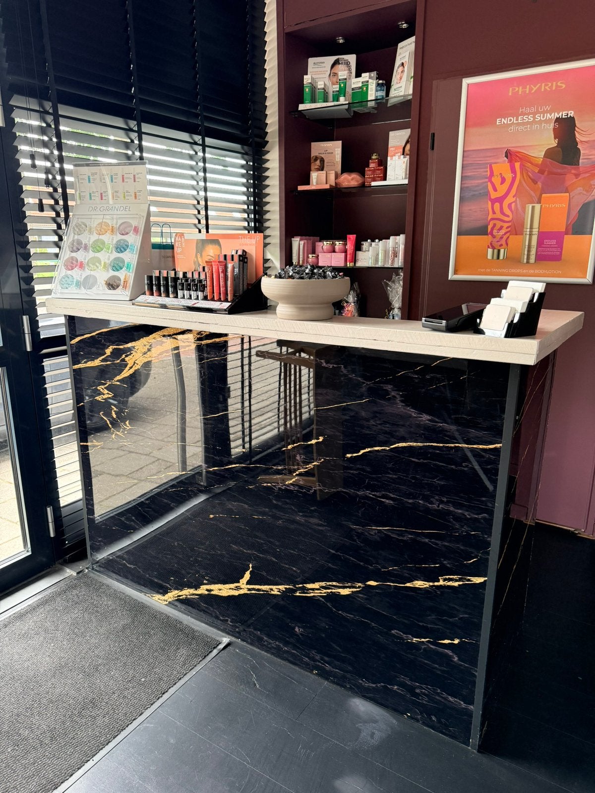 Balie voor salon, Ophalen, Zo goed als nieuw, Zwart