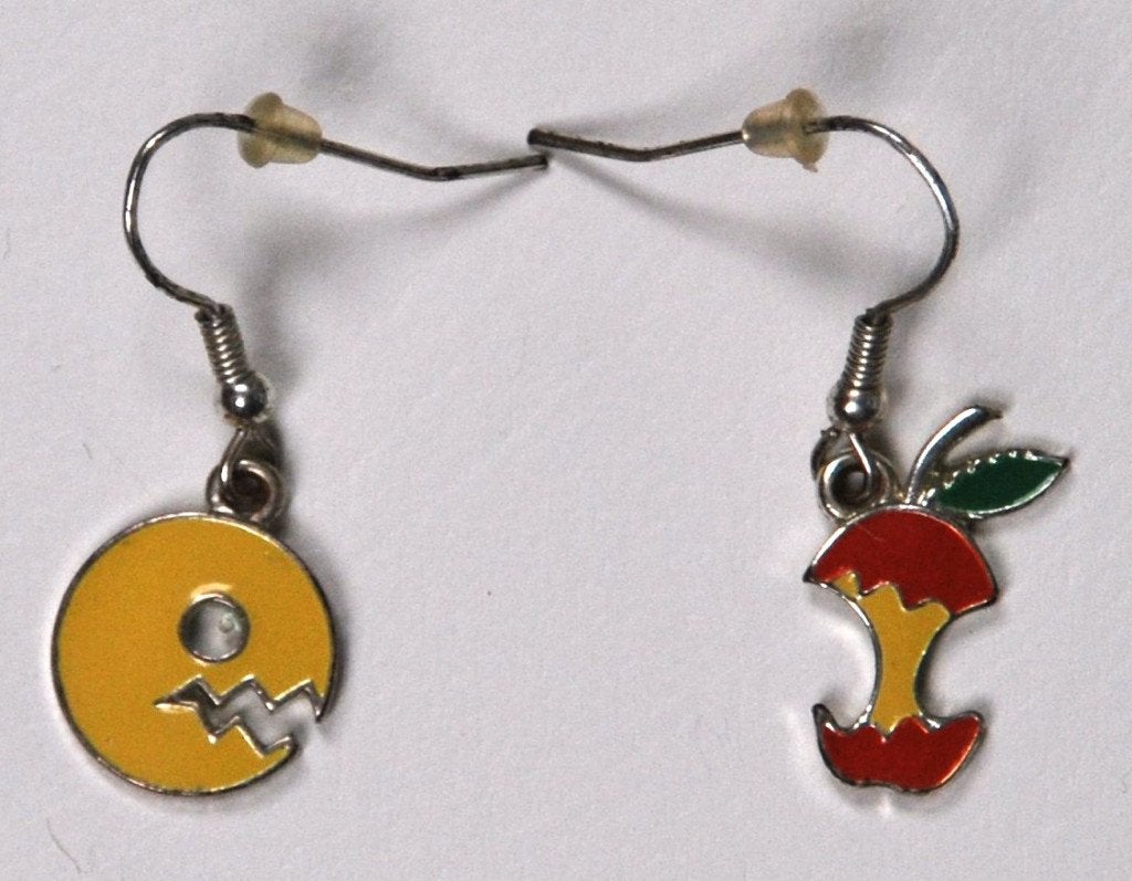 Zilveren oorbellen Pacman, Hangers, Geel, Nieuw, Ophalen of Verzenden