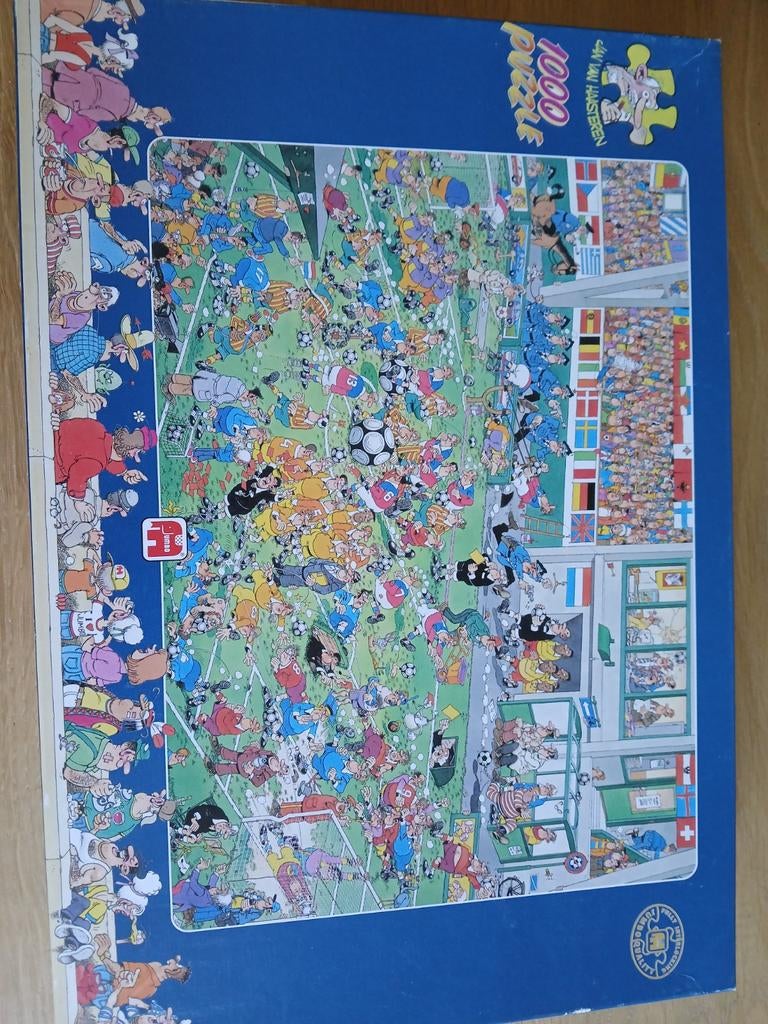 Jan van Haasteren Voetbal Puzzel Voetbalkampioenschappen, Ophalen of Verzenden, 500 t/m 1500 stukjes, Gebruikt, Legpuzzel