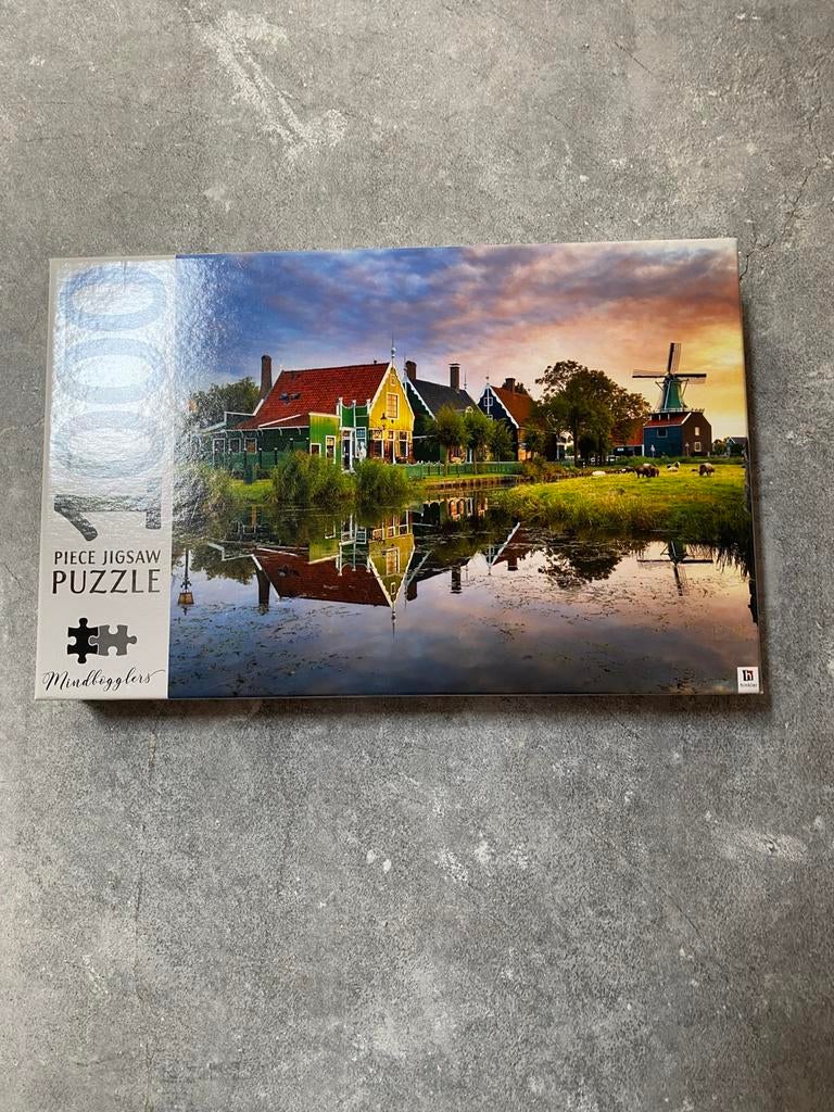 Mindbogglers Legpuzzel 1000 Stukjes - Zaanse Schans, Hobby en Vrije tijd, Ophalen, 500 t/m 1500 stukjes, Zo goed als nieuw, Legpuzzel