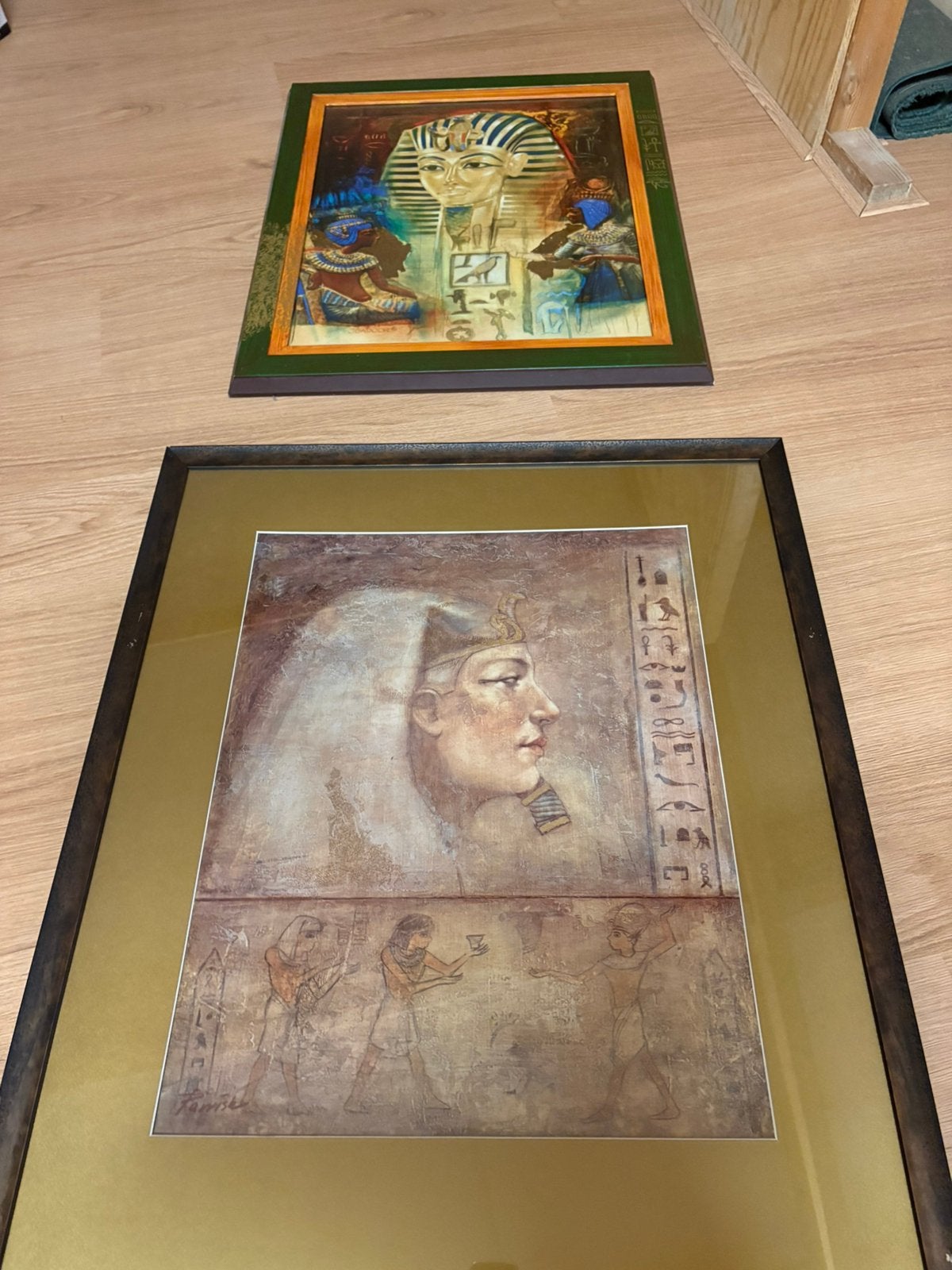Egyptische kunstprint Ramses,Toetanchamon . Per stuk €15, Ophalen, Gebruikt, Print