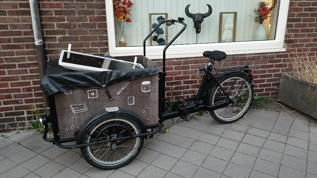 Bakfiets 5 versnellingen fietsfabriek, Fietsen en Brommers, Fietsen | Bakfietsen, Terugtraprem, Gebruikt, Ophalen of Verzenden