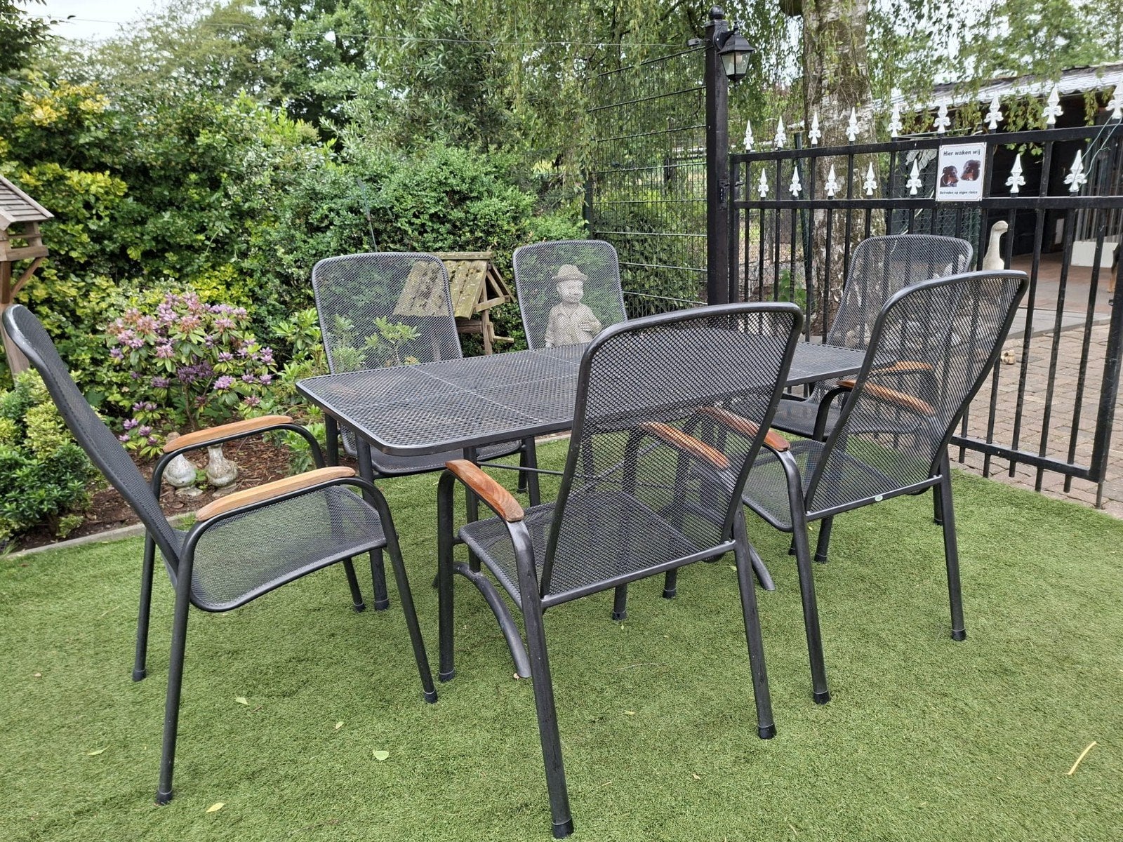 Mooi strekmetalen tuinset mwh originals, Ophalen, Gebruikt, Tuinset