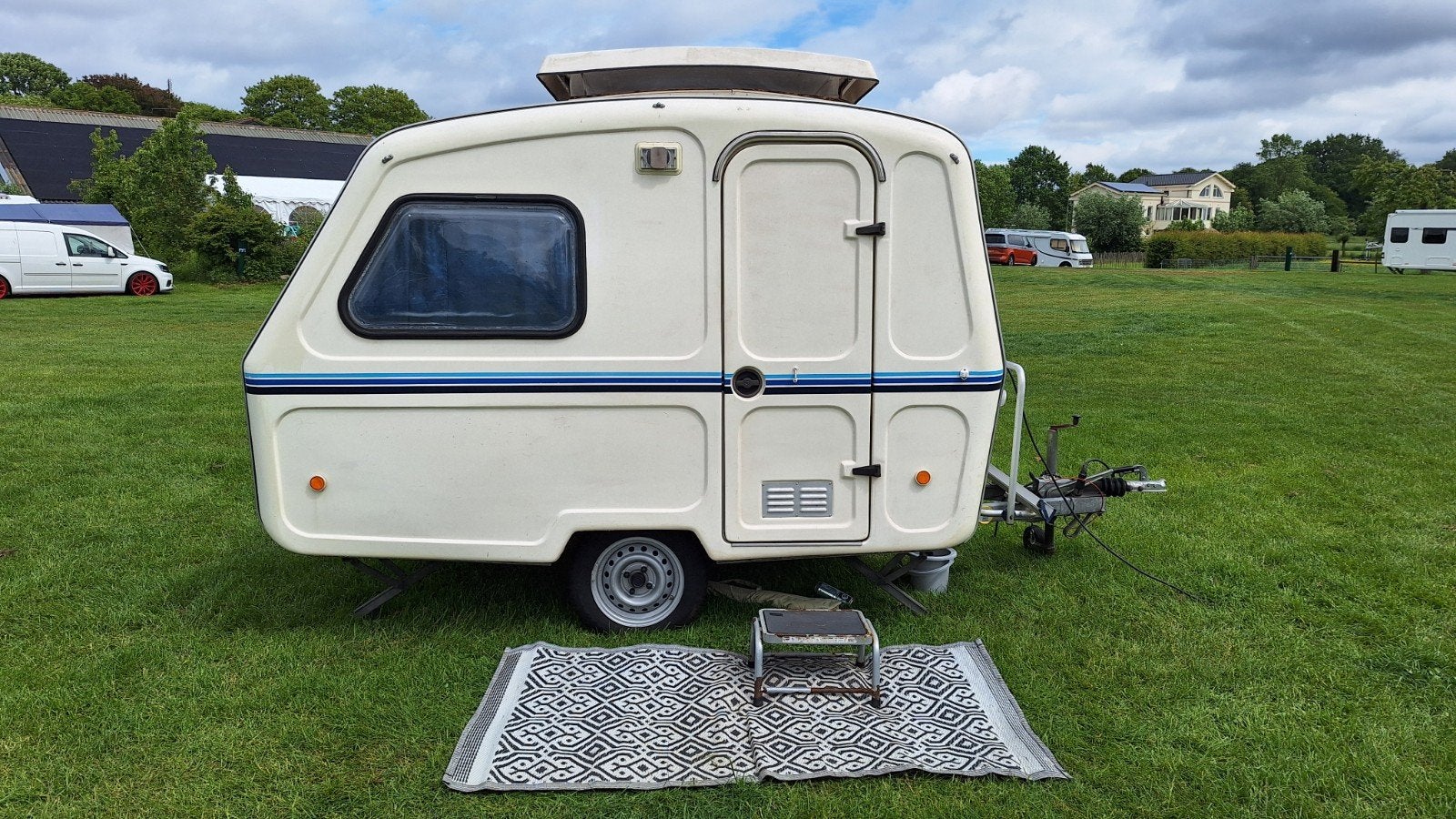 N126 Predom caravan 1987, Caravans en Kamperen, Caravans, tot en met 3, tot 500 kg, Kleine zit, Predom, Dwarsbed, Hefdak, Ophalen