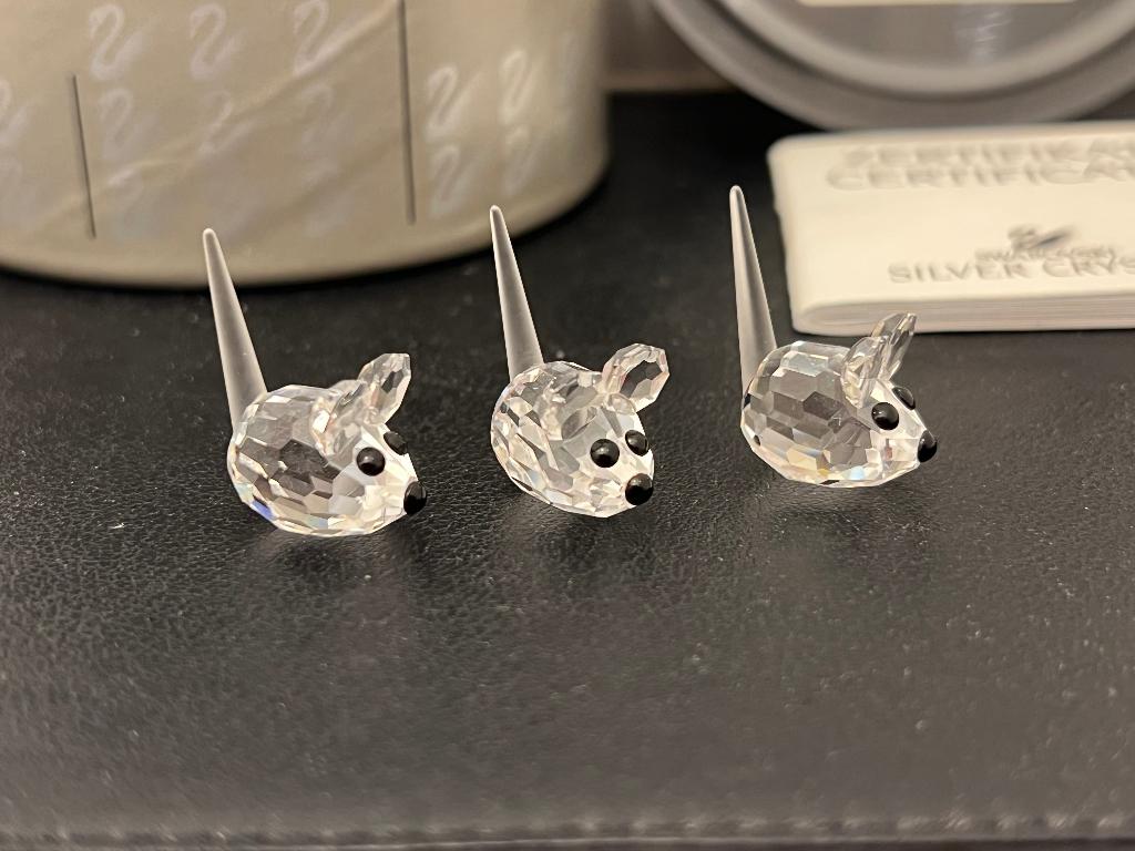 Swarovski Veldmuizen Set van 3, Ophalen of Verzenden, Gebruikt, Figuurtje
