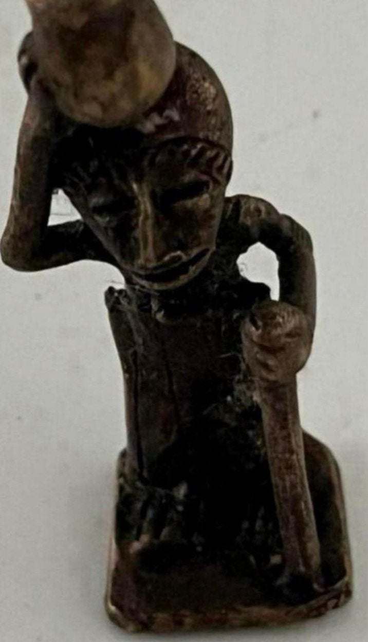 Koperen Goudgewichtje Beeldje uit Ghana, Antiek en Kunst, Ophalen of Verzenden