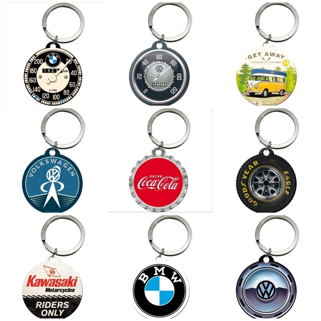 Audi logo rood reclame sleutelhanger van metaal keychain, Verzamelen, Ophalen of Verzenden, Nieuw, Auto's