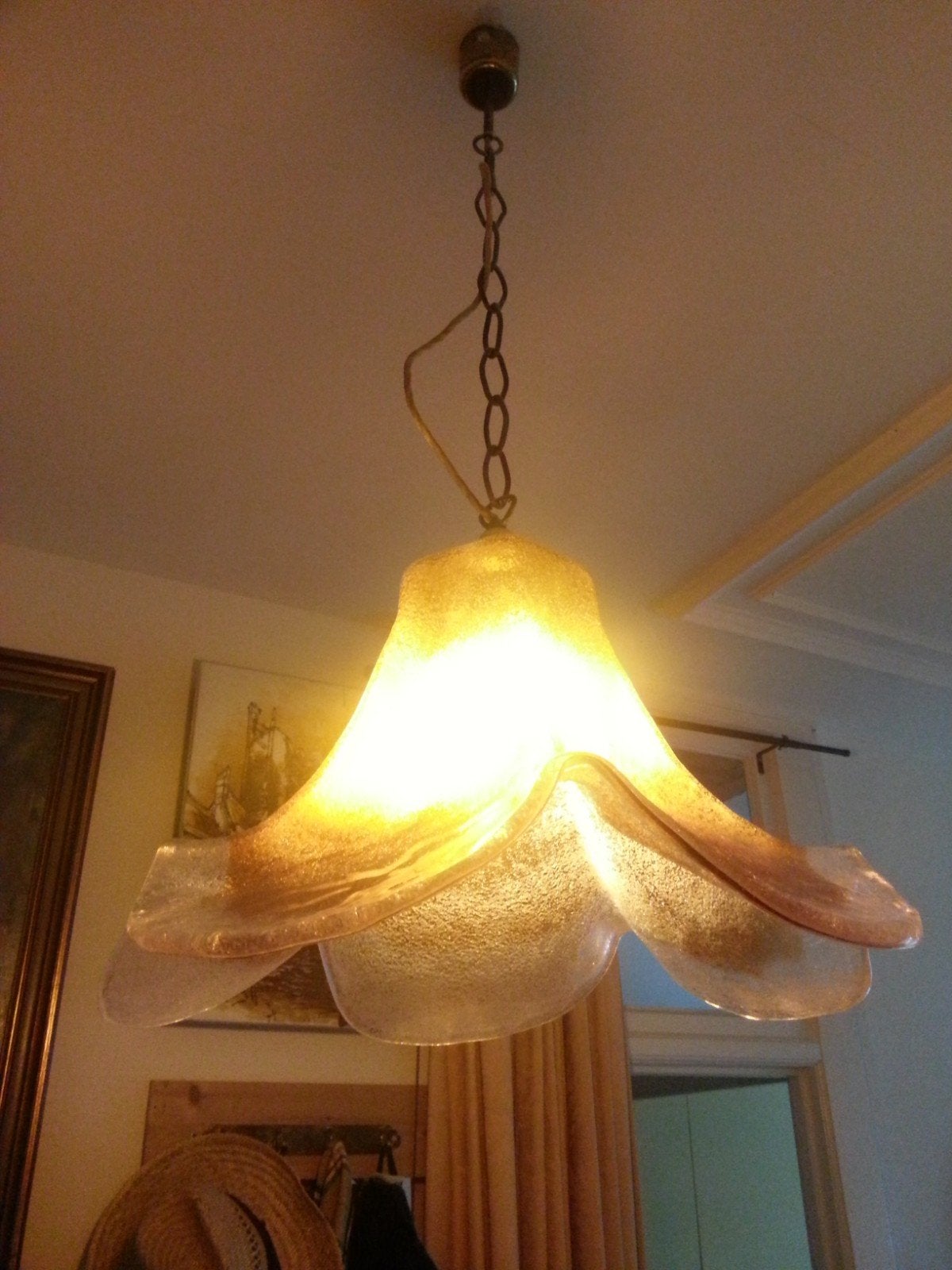 Murano Venini Hanglamp Design Luciano Vistosi Mazzega, Ophalen, Gebruikt, Glas