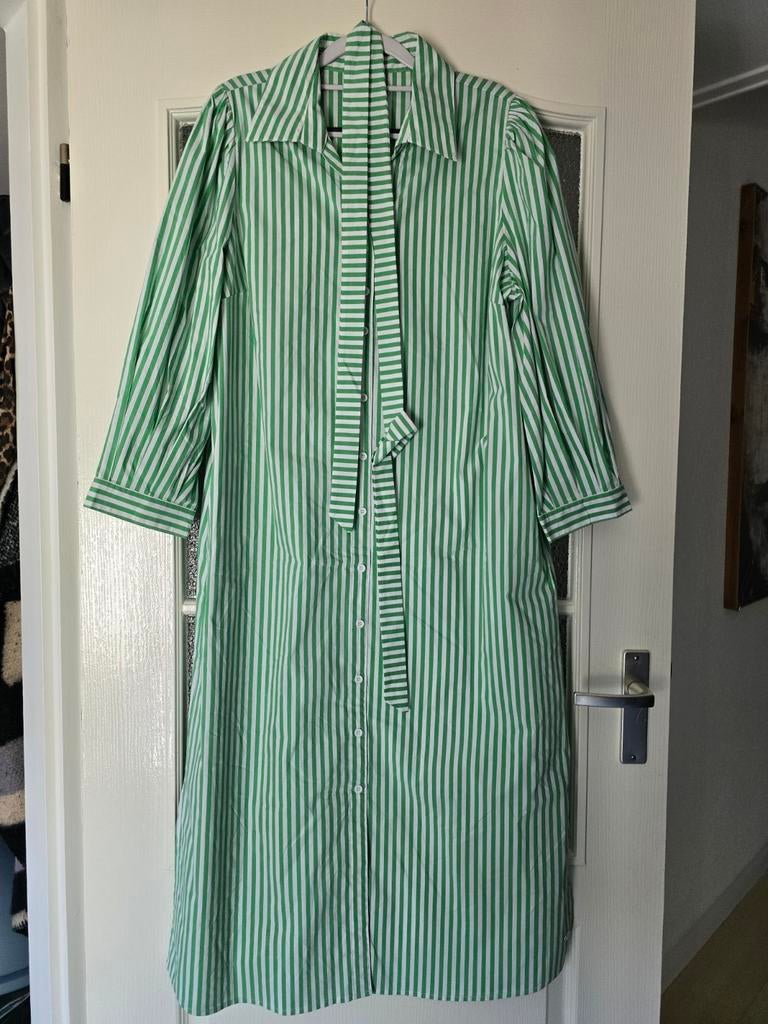 Nieuwe jurk lady day L groen wit, Kleding | Dames, Ophalen of Verzenden, Nieuw, Groen, Onder de knie