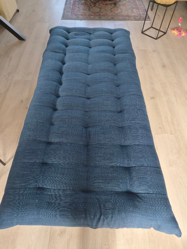 Slaapbank, Huis en Inrichting, Ophalen, Eenpersoons, Blauw, 190 cm of minder