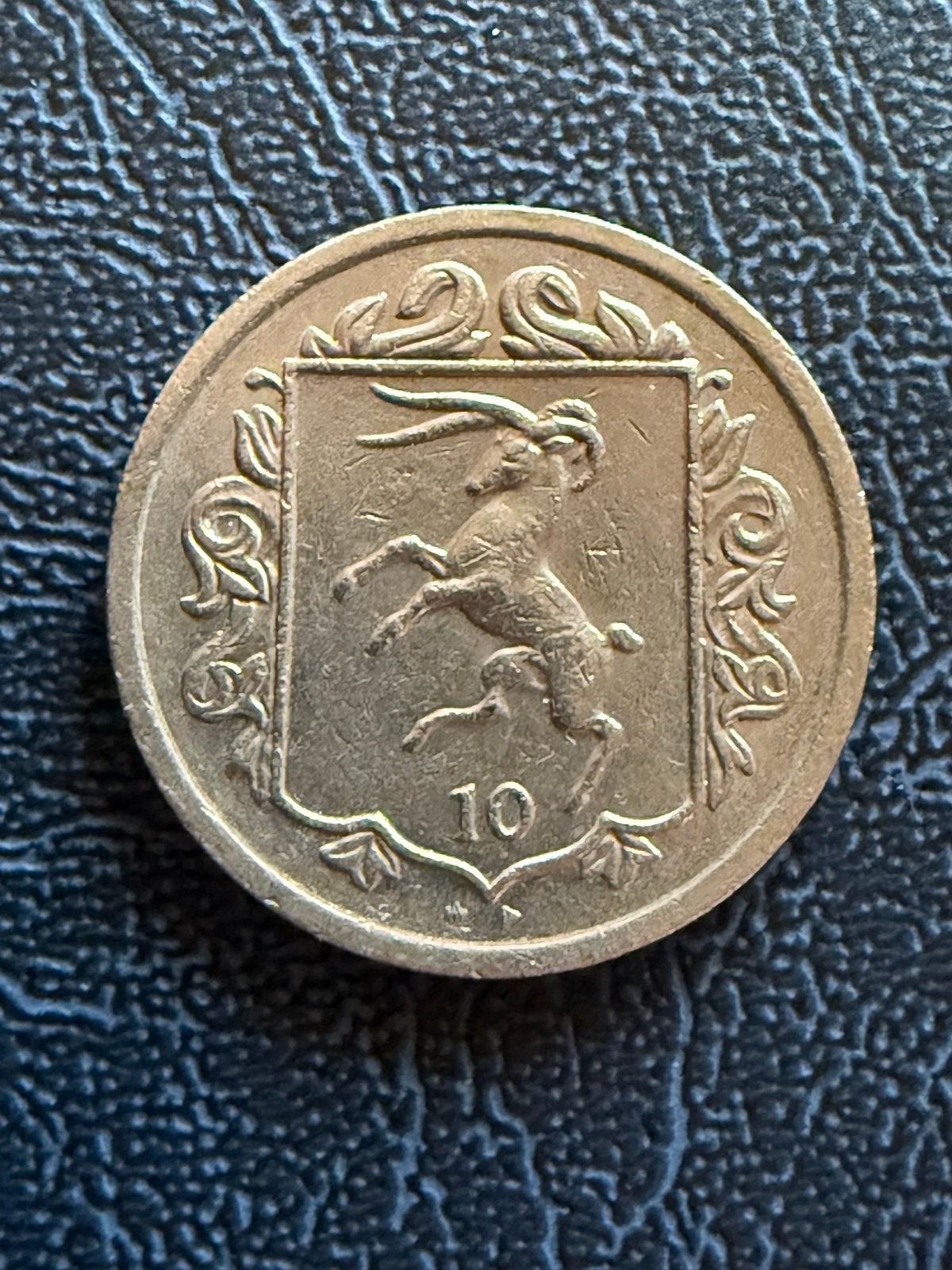 Isle of Man 10 Pence 1984 Munt Koningin Elizabeth II, Ophalen of Verzenden, Overige landen, Losse munt