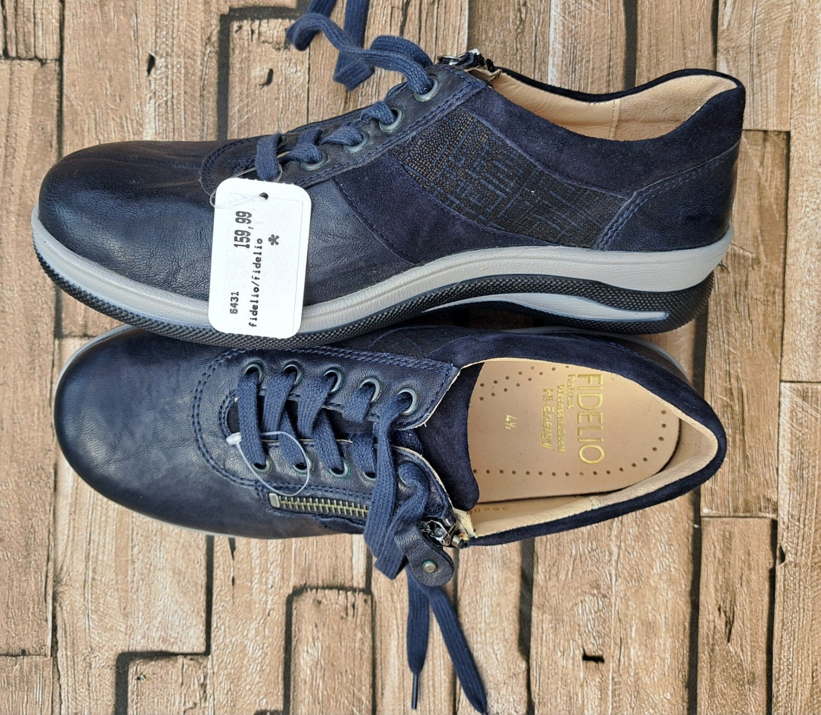 Fidelio- donkerblauwe leren sneakers, 37,5, Nieuw, Sneakers of Gympen, X, Fidelio
