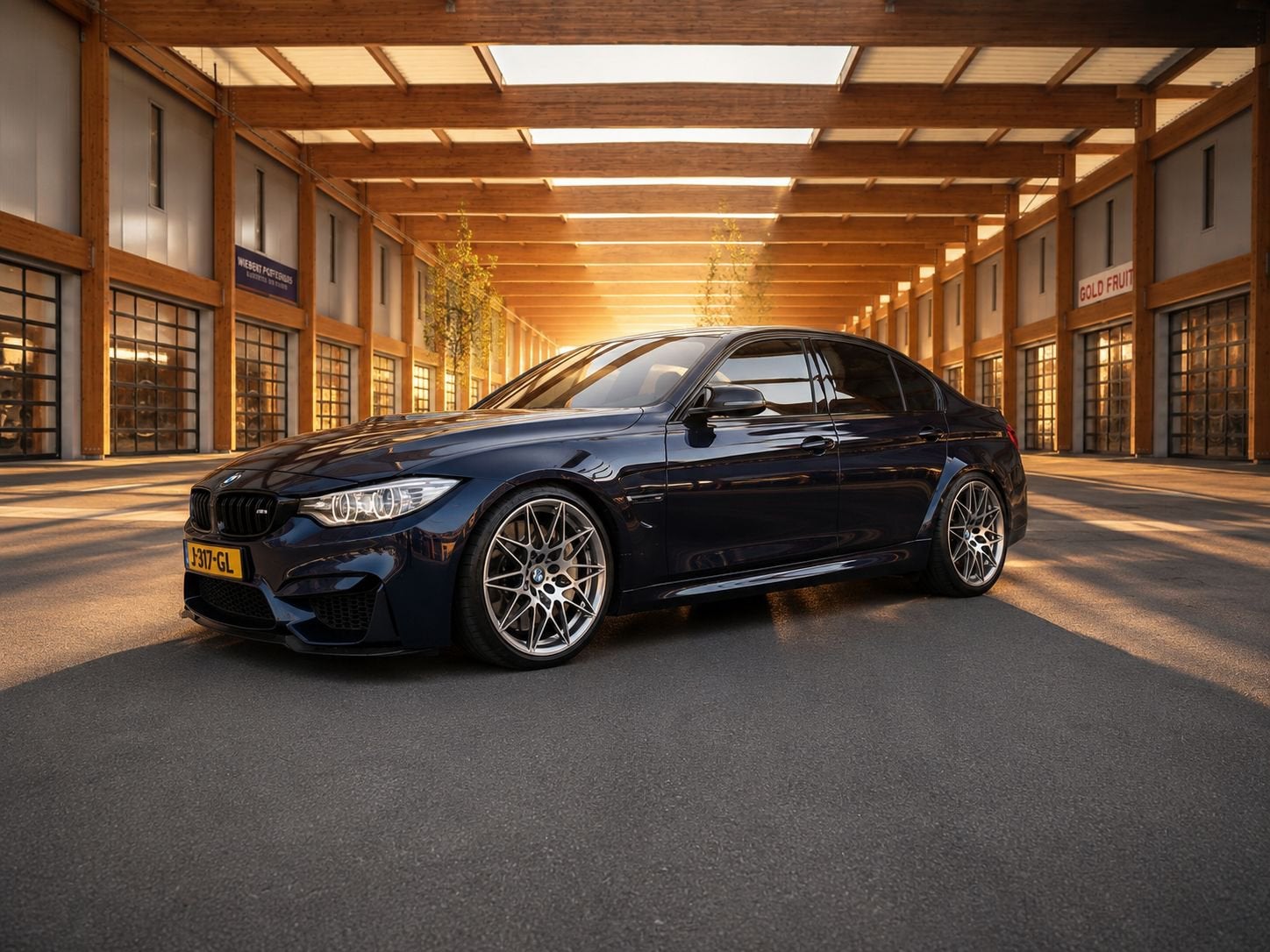 BMW M3 F80 tanzanite Blauw/ Keramische remmen, Automaat, Achterwielaandrijving, 431 pk, Zwart
