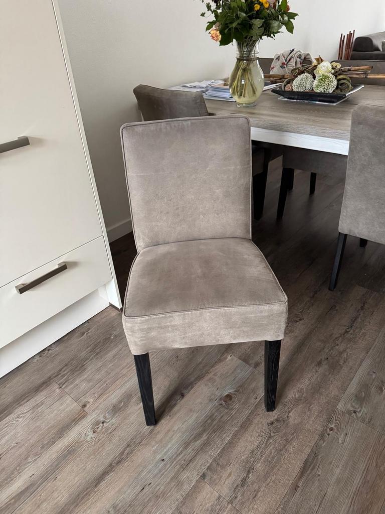 Set van 6 comfortabele eetkamerstoelen, Huis en Inrichting, Stoelen, Ophalen, Zo goed als nieuw, Vijf, Zes of meer stoelen, Stof