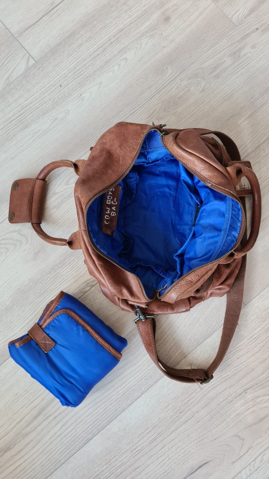 Luiertas cowboysbag, Kinderen en Baby's, Bruin, Gebruikt, Cowboysbag, Ophalen of Verzenden